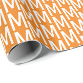 Modern orange-weiße Muster Geschenkpapier (Rolleneckpunkt)