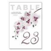 Modern Orchid Charm Wedding Table Number Card Tischnummer (Vorderseite)
