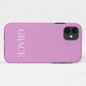 Modern Orchid Lavender Pink Personalized Name Case-Mate iPhone Hülle (Rückseite (Horizontal))