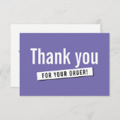 MODERN ORDER INSERT Business danke Ihnen Lavendel (Vorne/Hinten)