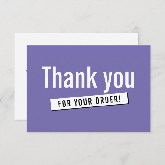 MODERN ORDER INSERT Business danke Ihnen Lavendel (Vorne/Hinten)