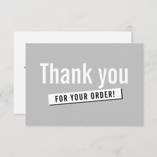 MODERN ORDER INSERT Business danke Ihnen schlicht (Vorne/Hinten)