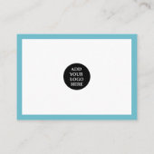 Modern ORDER INSERT trendy Danke Pink Blue Visitenkarte (Rückseite)