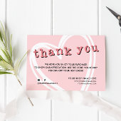 Modern ORDER INSERT trendy Danke Pink Visitenkarte