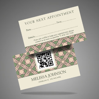 Modern Organic Botanical Appointment Card Terminkarte