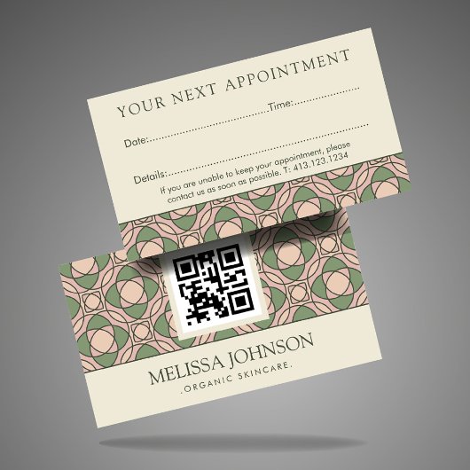 Modern Organic Botanical Appointment Card Terminkarte