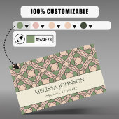 Modern Organic Botanical QR Code Business Card Visitenkarte