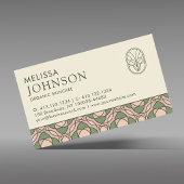Modern Organic Botanical QR Code Business Card Visitenkarte