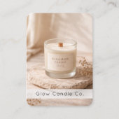 Modern Organic Handmade Candle QR Code  Visitenkarte (Vorderseite)