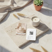 Modern Organic Handmade Candle QR Code  Visitenkarte