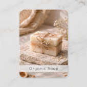 Modern Organic Handmade Soap QR Code Photo Visitenkarte (Vorderseite)