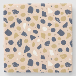 Modern Organic Terrazzo | Abstract Stone Mosaic Steinuntersetzer
