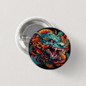 Modern Oriental Dragon Majesty Button (Vorne & Hinten)