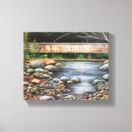 Modern Original Brook Art gestresste Canvas Print Leinwanddruck (Vorderseite)
