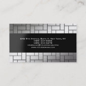 Modern Original Grau Weiß Einzigartig Trendy Creat Visitenkarte (Rückseite)