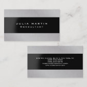 Modern Original Silver Gray Einzigartig Trendy Cre Visitenkarte (Vorne/Hinten)