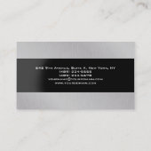Modern Original Silver Gray Einzigartig Trendy Cre Visitenkarte (Rückseite)
