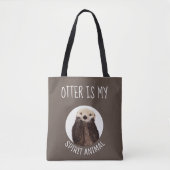 Modern Otter ist mein Geist Tier braun Tasche (Vorderseite)