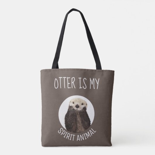 Modern Otter ist mein Geist Tier braun Tasche (Rückseite)