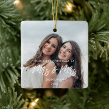 Modern Our First Christmas als Mrs. and Mrs. Foto