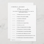 Modern Over oder under Brautparty Ankündigung (Vorne/Hinten)