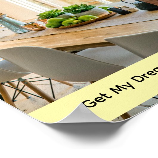 Modern Overlap Grid Vision Board Poster (Ecke)