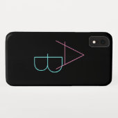 Modern Overlapping Pink Turquoise Case-Mate iPhone Hülle (Rückseite (Horizontal))