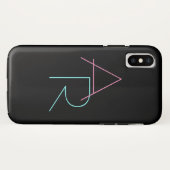 Modern Overlapping Pink Turquoise Case-Mate iPhone Hülle (Rückseite (Horizontal))