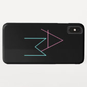 Modern Overlapping Pink Turquoise Case-Mate iPhone Hülle (Rückseite (Horizontal))