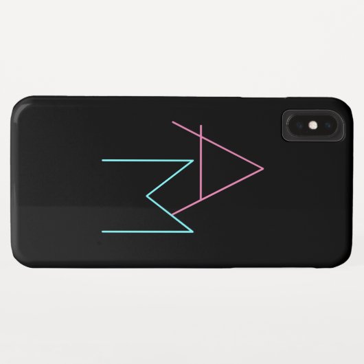 Modern Overlapping Pink Turquoise Case-Mate iPhone Hülle (Rückseite (Horizontal))