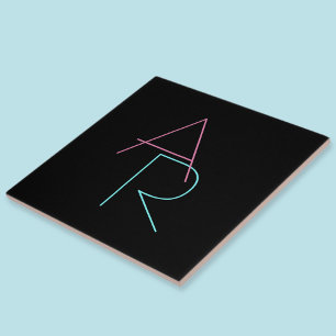 Modern Overlapping Pink Turquoise Fliese