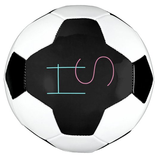 Modern Overlapping Pink Turquoise Fußball (Gedreht)