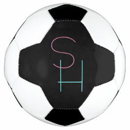 Modern Overlapping Pink Turquoise Fußball