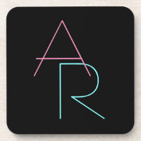 Modern Overlapping Pink Turquoise
