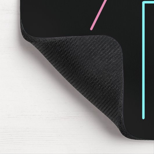 Modern Overlapping Pink Turquoise Mousepad (Ecke)