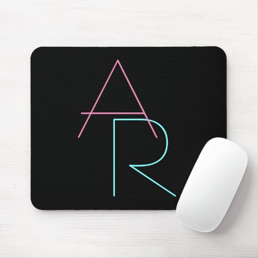 Modern Overlapping Pink Turquoise Mousepad (Mit Mouse)