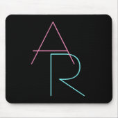 Modern Overlapping Pink Turquoise Mousepad (Vorne)