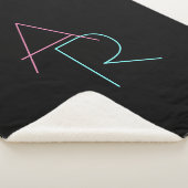 Modern Overlapping Pink Turquoise Sherpadecke (3/4)