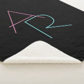 Modern Overlapping Pink Turquoise Sherpadecke (3/4)