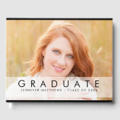 Modern Overlay Foto Collage Abschluss Gästebuch (Vorderseite)