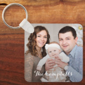 Modern Overlay Personalisiert Foto Schlüsselanhäng Schlüsselanhänger (Vorderseite)