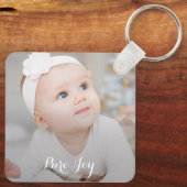 Modern Overlay Personalisiert Foto Schlüsselanhäng Schlüsselanhänger (Rückseite)