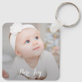 Modern Overlay Personalisiert Foto Schlüsselanhäng Schlüsselanhänger (Rückseite)
