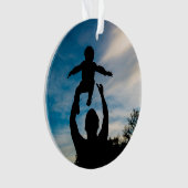 Modern Overlay Personalized Photo Ornament (Vorderseite)