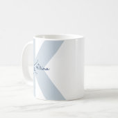Modern Oversified Monogram Initial Handwriting Nam Kaffeetasse (Vorderseite Links)