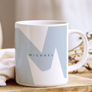 Modern Oversized Monogrammed Initial & Name Kaffeetasse