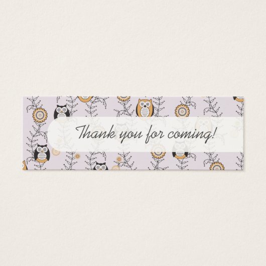 Modern Owls Gastgeschenk Tags (Vorderseite)