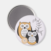 Modern Owls Magnet (Vorderseite/Rückseite)