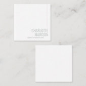 Modern Own Name Trendy Minimalist Plain Mitteilungskarte (Vorne/Hinten)