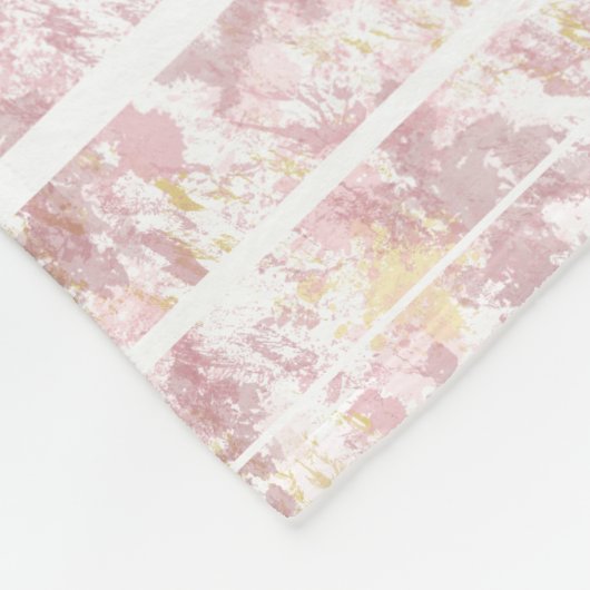 Modern Paint Spritzer Blush Fleecedecke (Ecke)